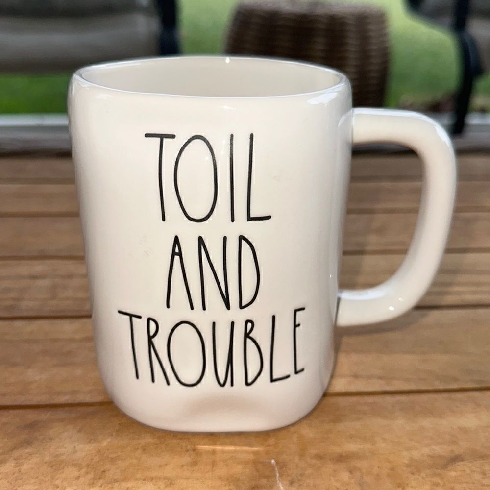 Rae Dunn “ Toil & Trouble” Chunky Mug 16oz